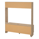 Furniture To Go Ikast TV-Wall Unit with 2 Sliding Doors in Jackson Hickory and White