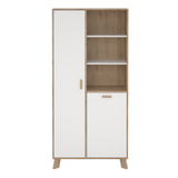 Furniture To Go Ikast China Cabinet 2 Doors in Jackson Hickory and White