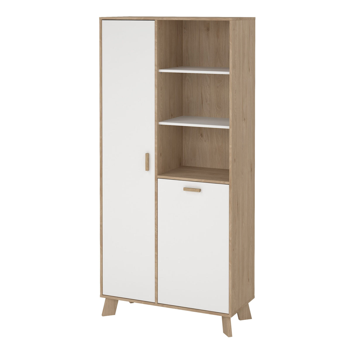 Furniture To Go Ikast China Cabinet 2 Doors in Jackson Hickory and White