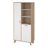 Furniture To Go Ikast China Cabinet 2 Doors in Jackson Hickory and White