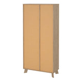 Furniture To Go Ikast China Cabinet 2 Doors in Jackson Hickory and White