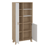 Furniture To Go Ikast China Cabinet 2 Doors in Jackson Hickory and White