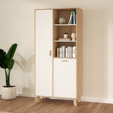 Furniture To Go Ikast China Cabinet 2 Doors in Jackson Hickory and White
