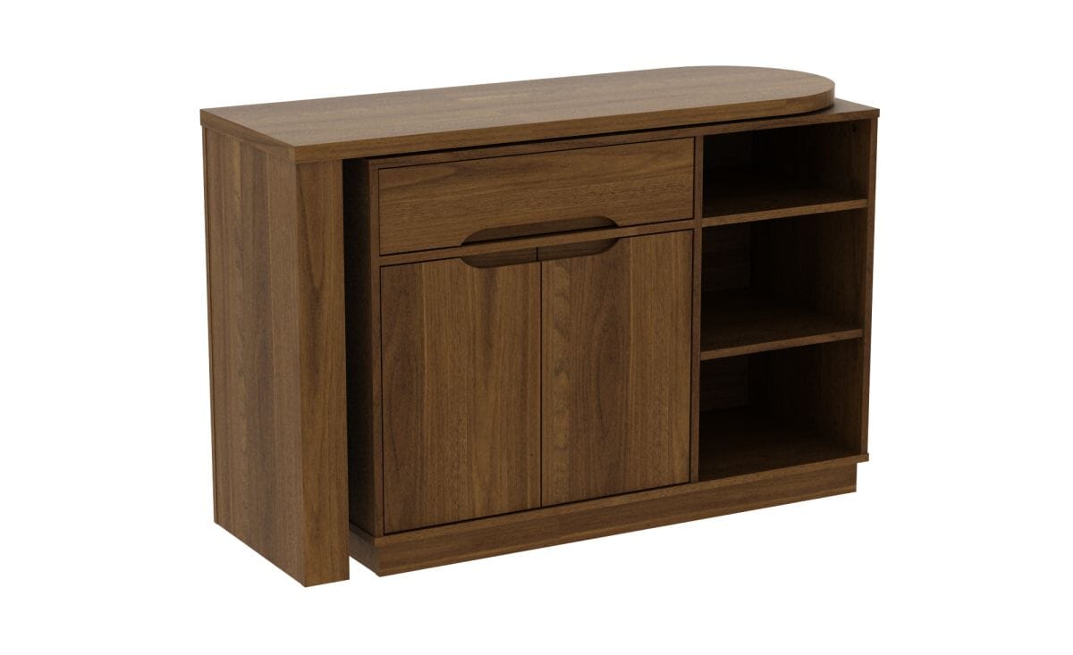 Teknik Revolve Hideaway Walnut Desk - 7700009