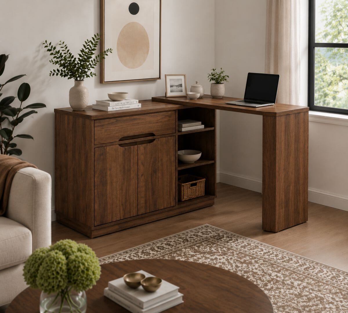 Teknik Revolve Hideaway Walnut Desk - 7700009