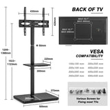 TTAP FS-BLK TV Stand with Bracket for up to 60" TVs - Black