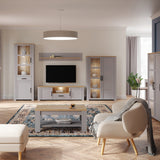 Furniture To Go Bohol 160cm Wall Shelf in Riviera Oak/Grey Oak