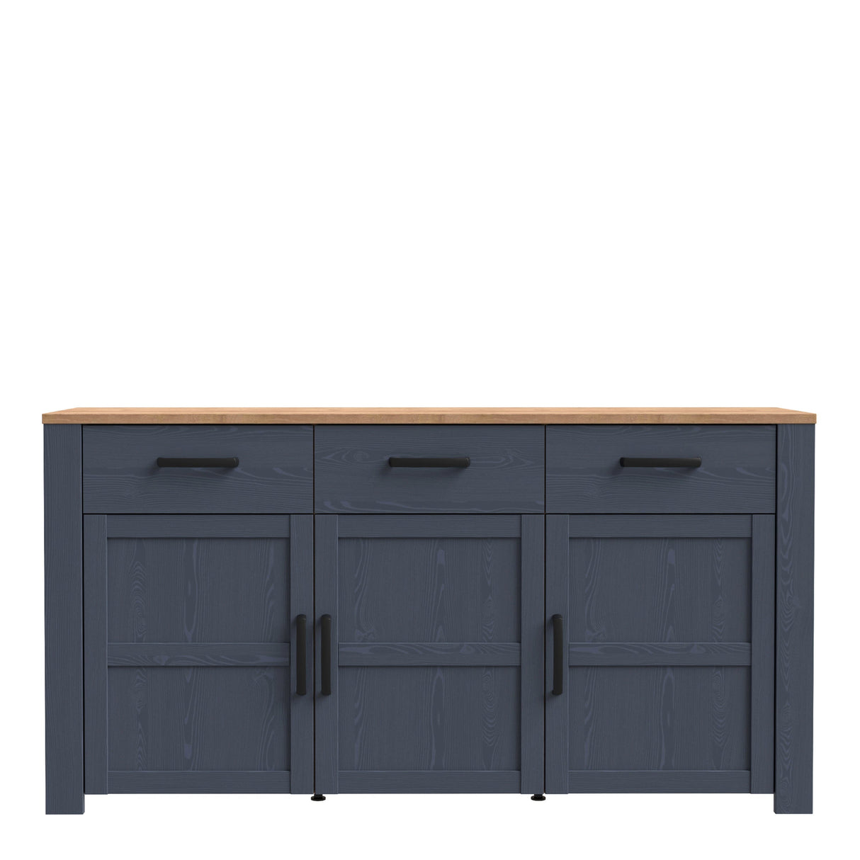 Furniture To Go Bohol 3 Door 3 Drawer Sideboard in Riviera Oak/Navy