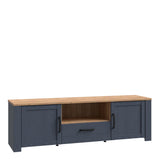 Furniture To Go Bohol 2 Door 1 Drawer TV Unit  in Riviera Oak/Navy