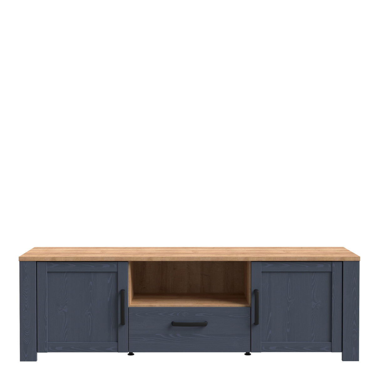 Furniture To Go Bohol 2 Door 1 Drawer TV Unit  in Riviera Oak/Navy
