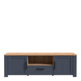 Furniture To Go Bohol 2 Door 1 Drawer TV Unit  in Riviera Oak/Navy
