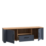 Furniture To Go Bohol 2 Door 1 Drawer TV Unit  in Riviera Oak/Navy