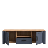 Furniture To Go Bohol 2 Door 1 Drawer TV Unit  in Riviera Oak/Navy