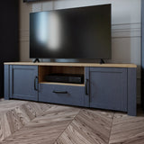 Furniture To Go Bohol 2 Door 1 Drawer TV Unit  in Riviera Oak/Navy