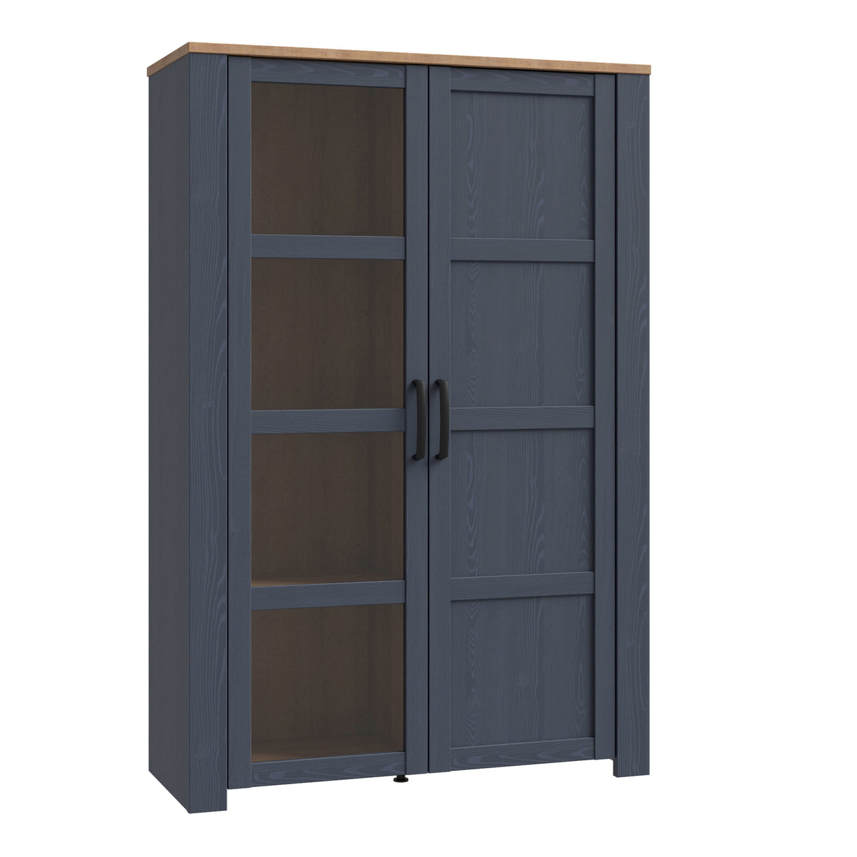 Furniture To Go Bohol 2 Door Display Cabinet in Riviera Oak/Navy