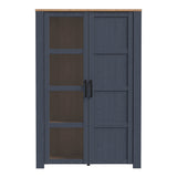 Furniture To Go Bohol 2 Door Display Cabinet in Riviera Oak/Navy