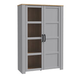 Furniture To Go Bohol 2 Door Display Cabinet in Riviera Oak/Grey Oak