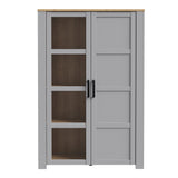 Furniture To Go Bohol 2 Door Display Cabinet in Riviera Oak/Grey Oak