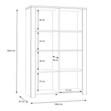 Furniture To Go Bohol 2 Door Display Cabinet in Riviera Oak/Grey Oak