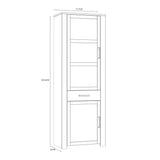 Furniture To Go Bohol 2 Door 1 Drawer Narrow Display Cabinet in Riviera Oak/Navy