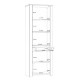 Furniture To Go Bohol 2 Door 1 Drawer Narrow Display Cabinet in Riviera Oak/Navy