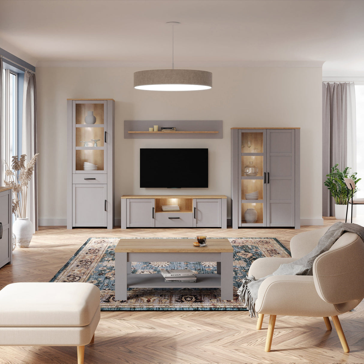 Furniture To Go Bohol Coffee Table in Riviera Oak/Grey Oak