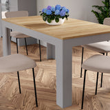 Furniture To Go Bohol Extending Dining Table 160-207cm in Riviera Oak/Grey Oak