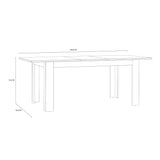 Furniture To Go Bohol Extending Dining Table 160-207cm in Riviera Oak/Grey Oak
