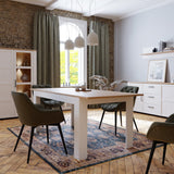 Furniture To Go Bohol Extending Dining Table 160-207cm in Riviera Oak/White