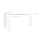 Furniture To Go Bohol Extending Dining Table 160-207cm in Riviera Oak/White