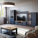Furniture To Go Bohol TV Unit Inc. LED Light in Riviera Oak/Navy