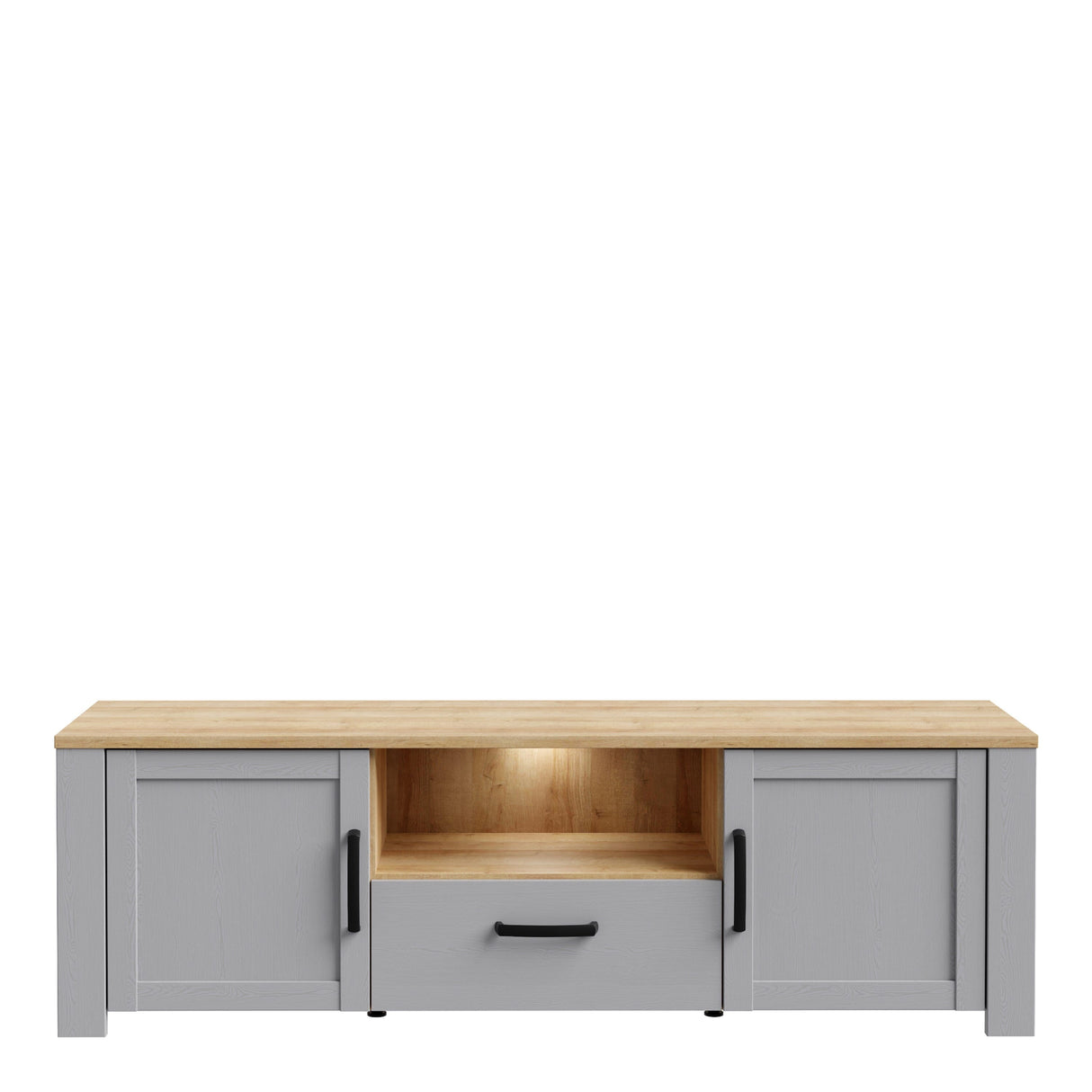 Furniture To Go Bohol TV Unit Inc. LED Light in Riviera Oak/Grey Oak