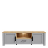 Furniture To Go Bohol TV Unit Inc. LED Light in Riviera Oak/Grey Oak