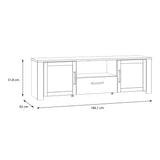 Furniture To Go Bohol TV Unit Inc. LED Light in Riviera Oak/Grey Oak