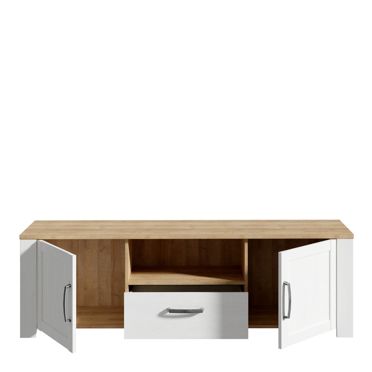 Furniture To Go Bohol TV Unit inc. LED Light in Riviera Oak/White