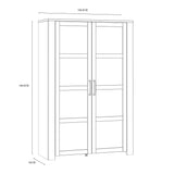 Furniture To Go Bohol Display Cabinet inc. 2x LED Lights in Riviera Oak/White