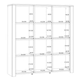 Furniture To Go Bohol Large Display Cabinet inc. 4x LED Lights in Riviera Oak/White