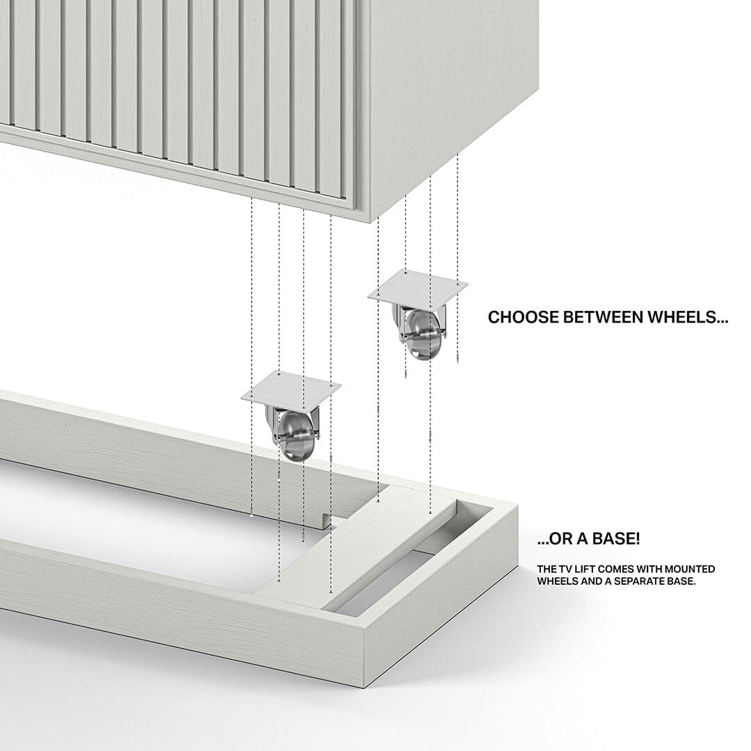 Multibrackets White TV Lift Cabinet for screens up to 55"