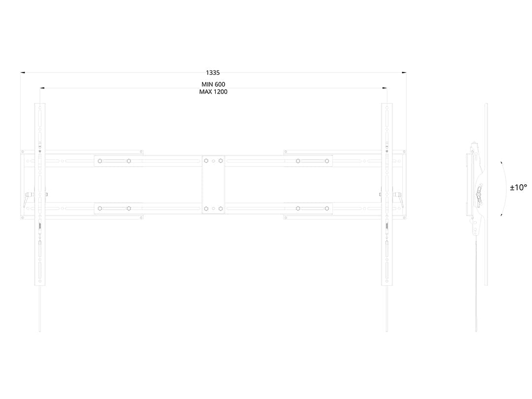 Multibrackets M VESA X-Large Tilt TV Wall Bracket
