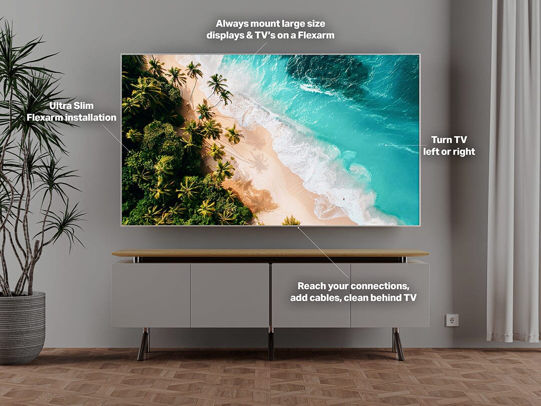 Multibrackets M VESA Super Slim Tilt Turn TV Wall Bracket upto 100Kg