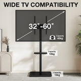 TTAP FS-BLK TV Stand with Bracket for up to 60" TVs - Black
