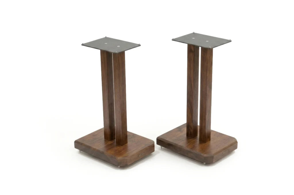 Apollo Duet Speaker Stands, Dark Oak Finish