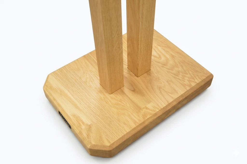 Apollo Duet Speaker Stands, Natural Oak Finish