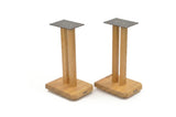 Apollo Duet Speaker Stands, Natural Oak Finish