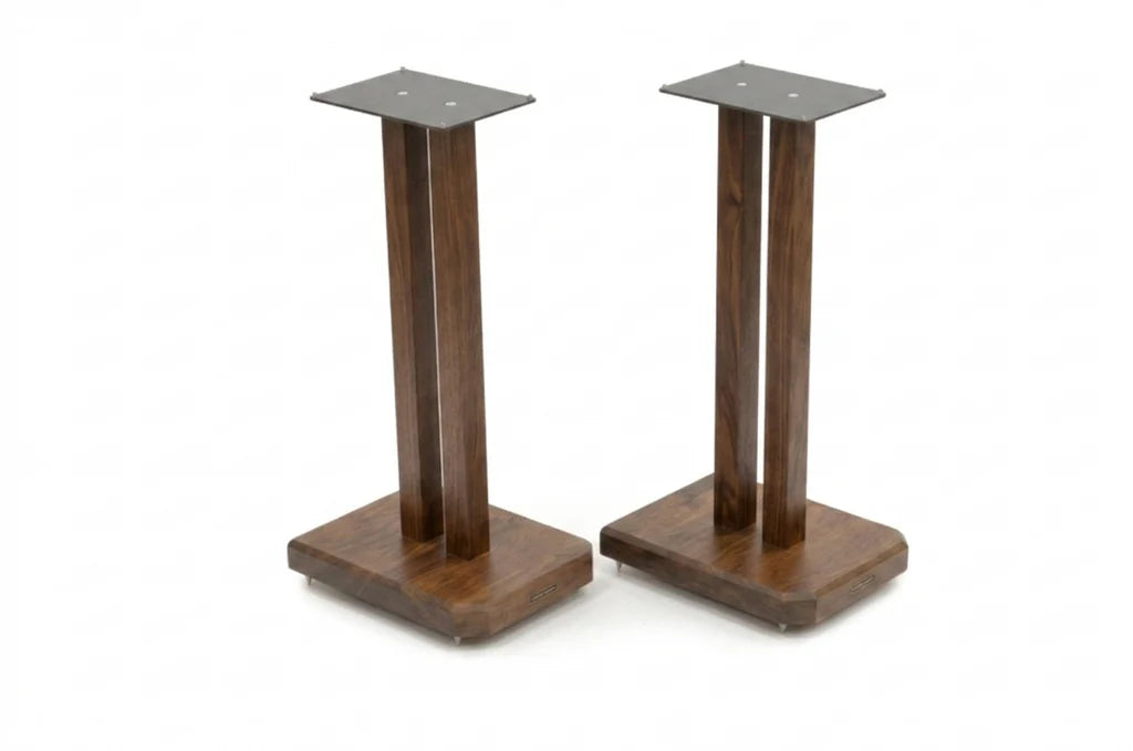 Apollo Duet Speaker Stands, Dark Oak Finish