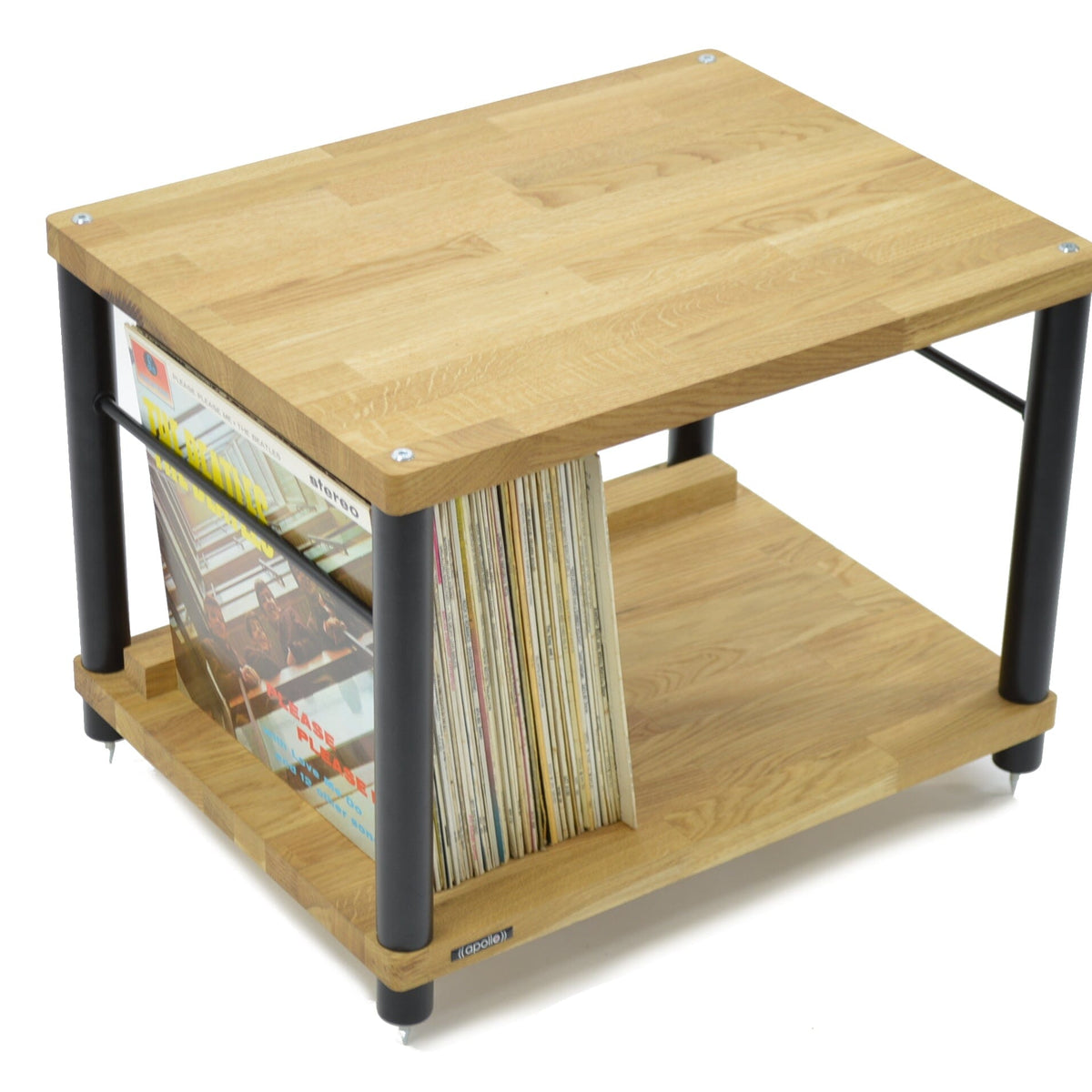 Apollo Storm 6 Solid Oak 2 Shelf Vinyl Storage Hifi Rack – AV4Home