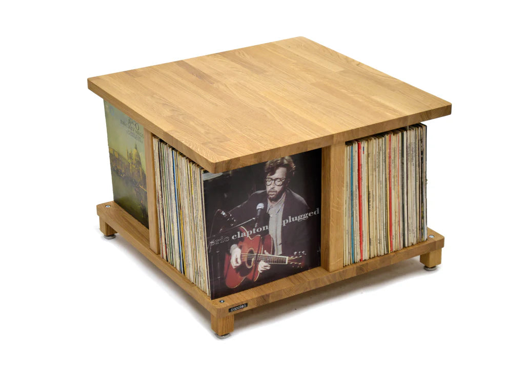 Apollo Athena VS1 Table – Solid Oak Vinyl Storage Table for Hi-Fi Lovers