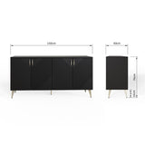 Frank Olsen AVA Black Large Sideboard with LED Mood Lighting