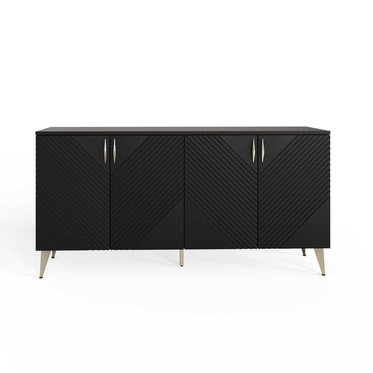 Frank Olsen AVA Black Large Sideboard with LED Mood Lighting
