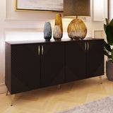Frank Olsen AVA Black Large Sideboard with LED Mood Lighting